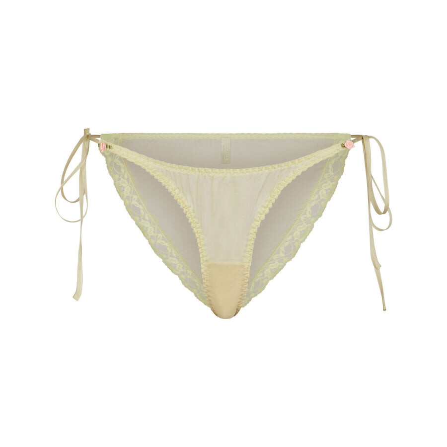 

Бикини с завязками по боку SKIMS Skims Romance Lace, цвет Sage