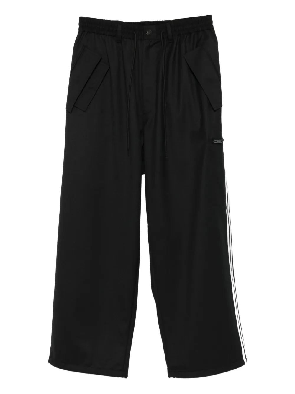 

Спортивные брюки с полосками по бокам и карманами Y-3, черный