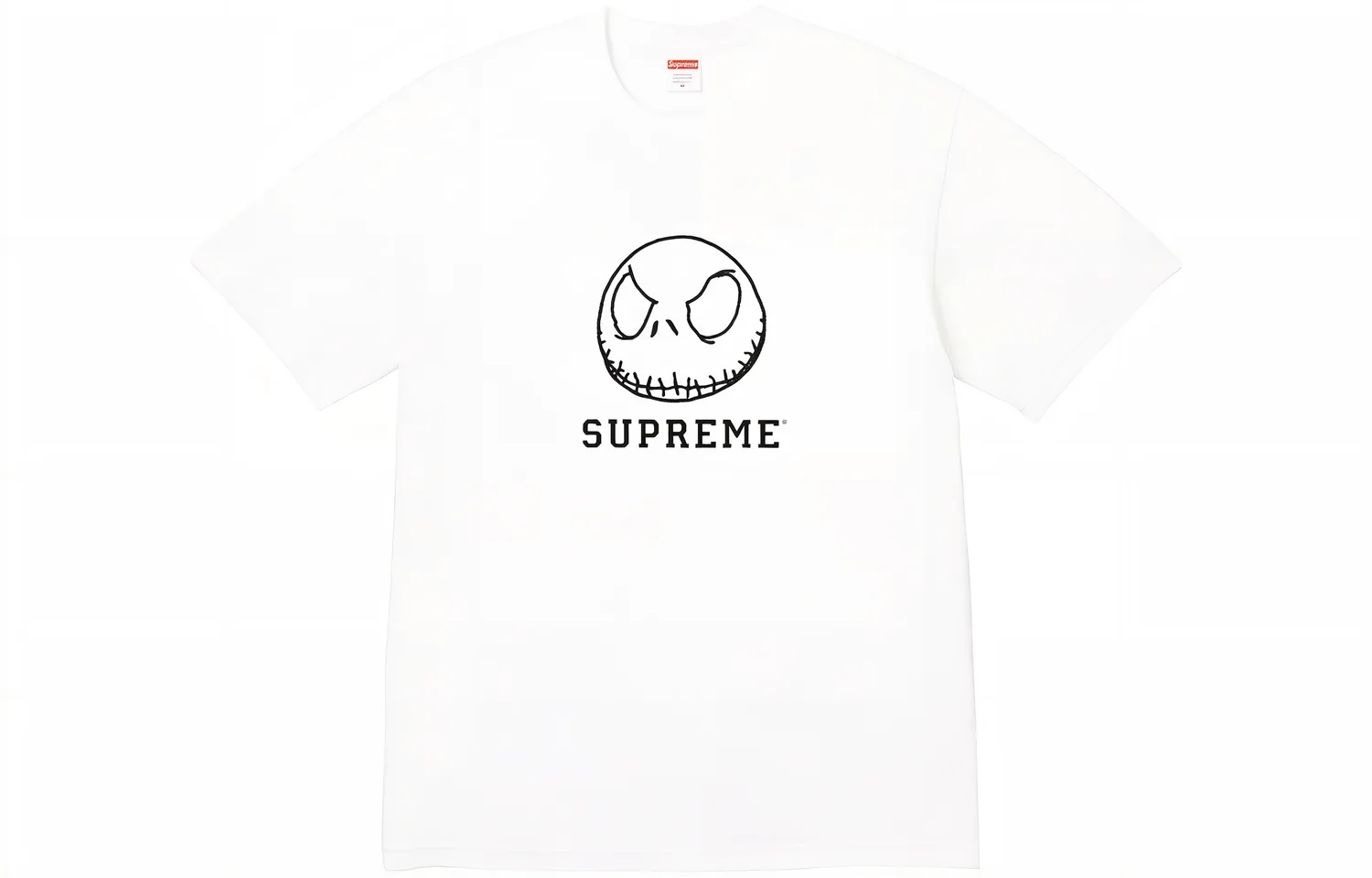 Футболка с принтом скелета из "Кошмара перед Рождеством" Supreme, Mustard Yellow/Mustard — фото 4