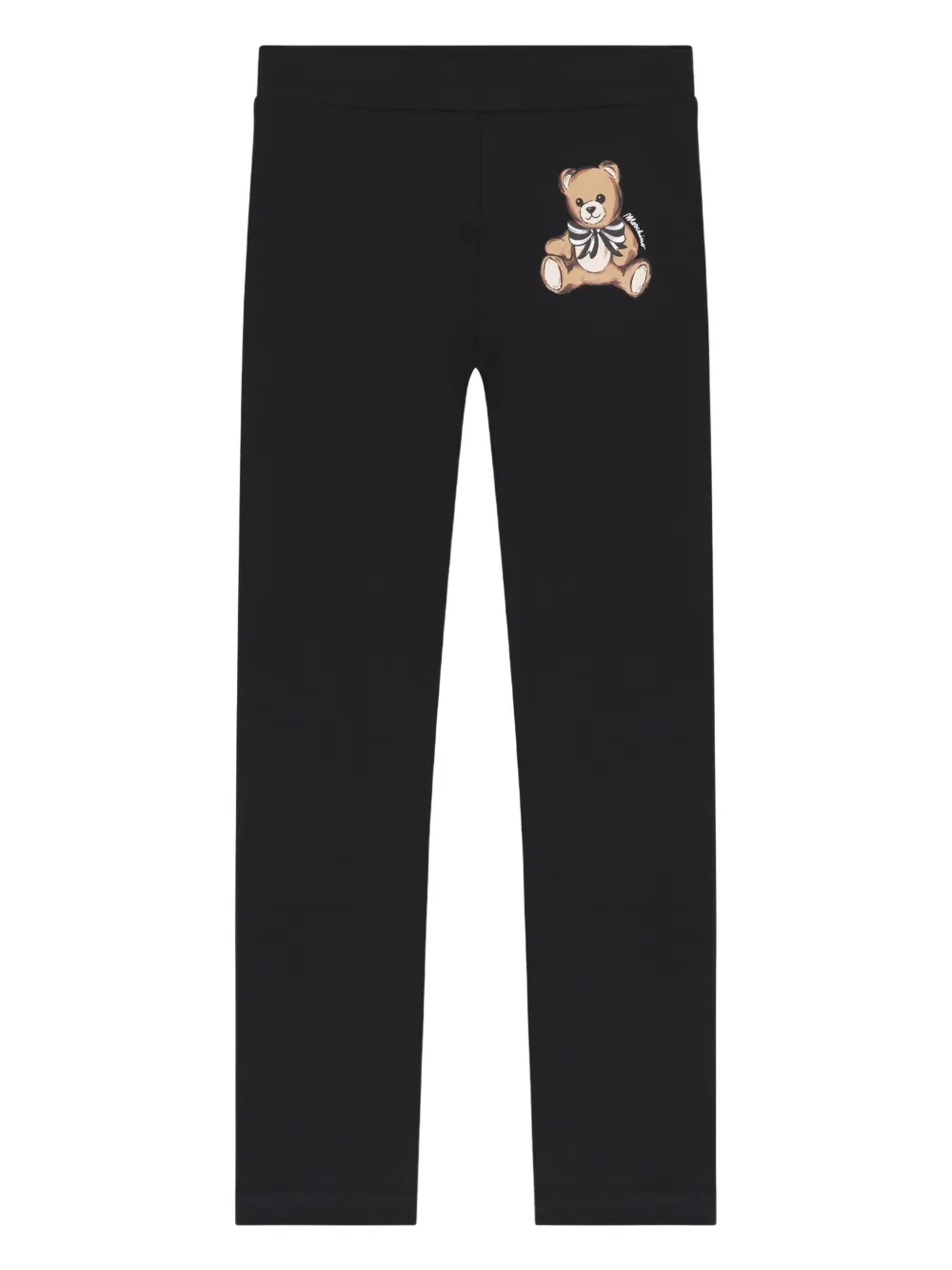Толстовка Girls Ivory & Black Teddy Bear Leggings Set Moschino Kids, белый — фото 4