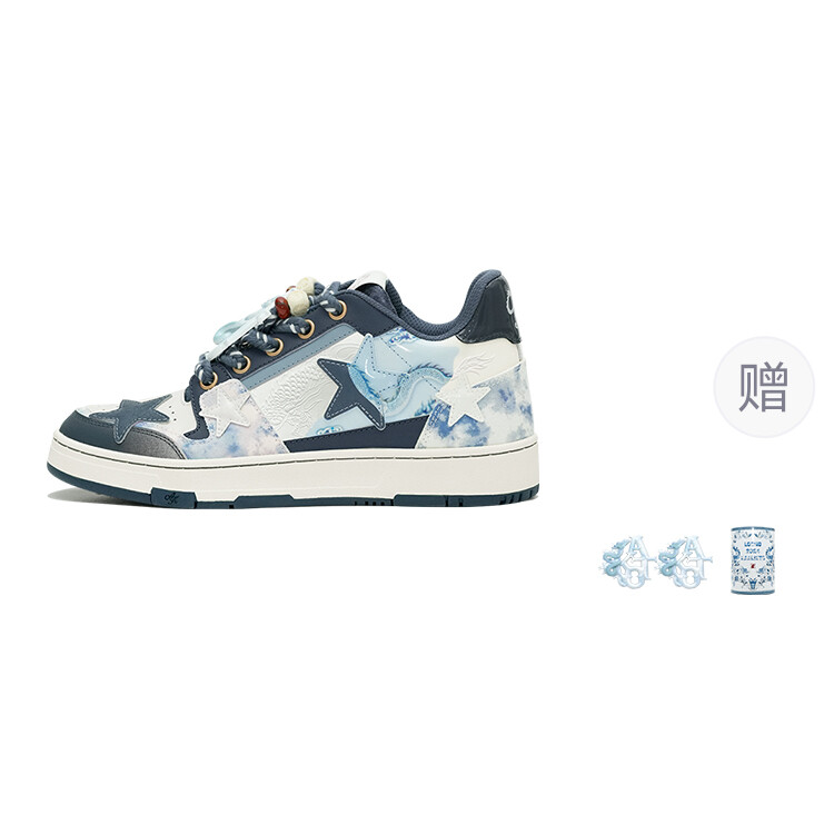 

Кроссовки KAALIXTO Skateboarding Shoes Unisex Low-top Blue/white, синий