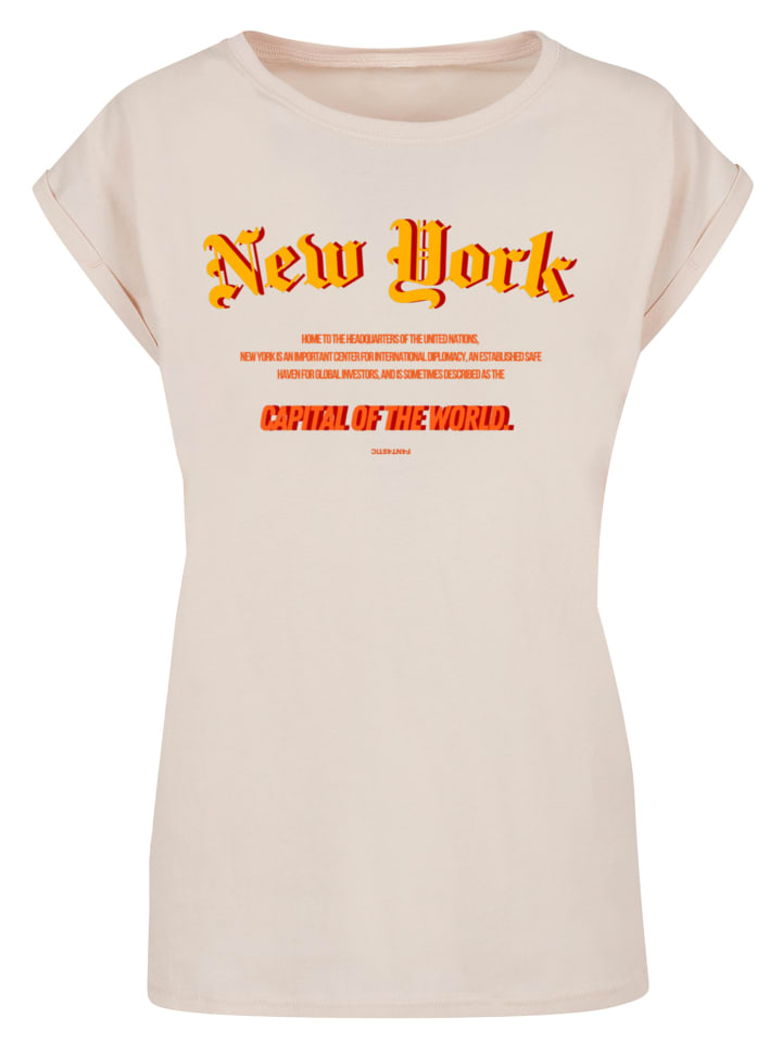 

F4NT4STIC Футболка New York с коротким рукавом, цвет белый песок