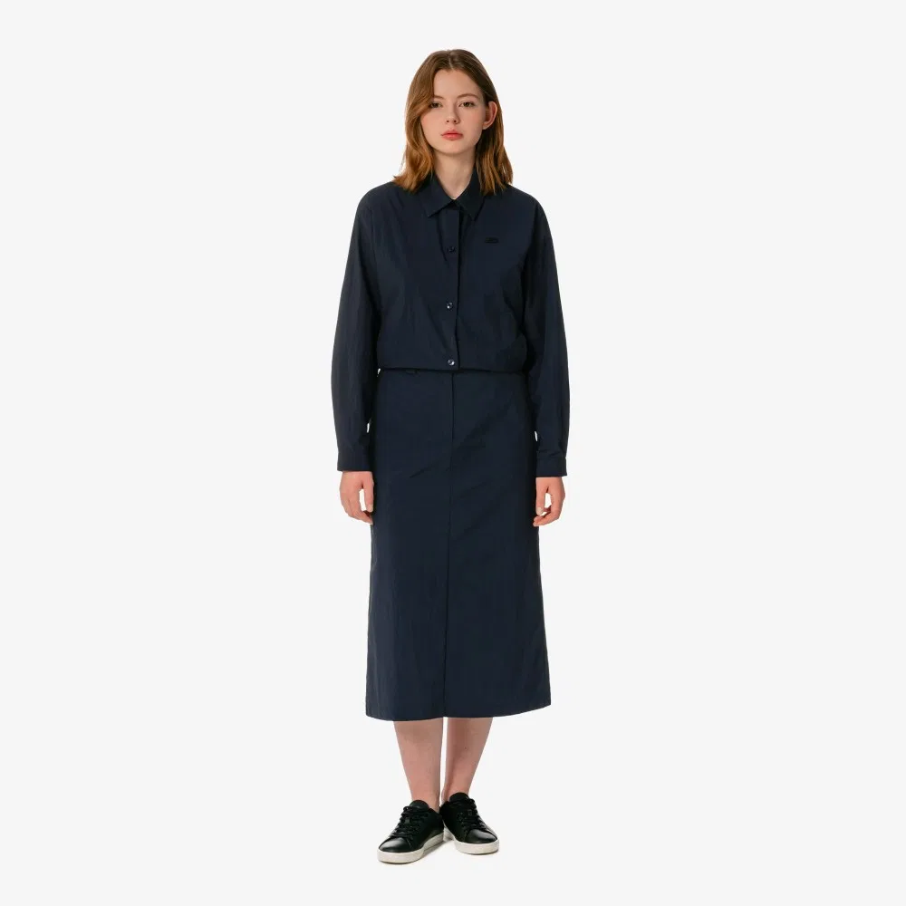 Юбка Lacoste H-силуэта, темно-синяя — фото 2