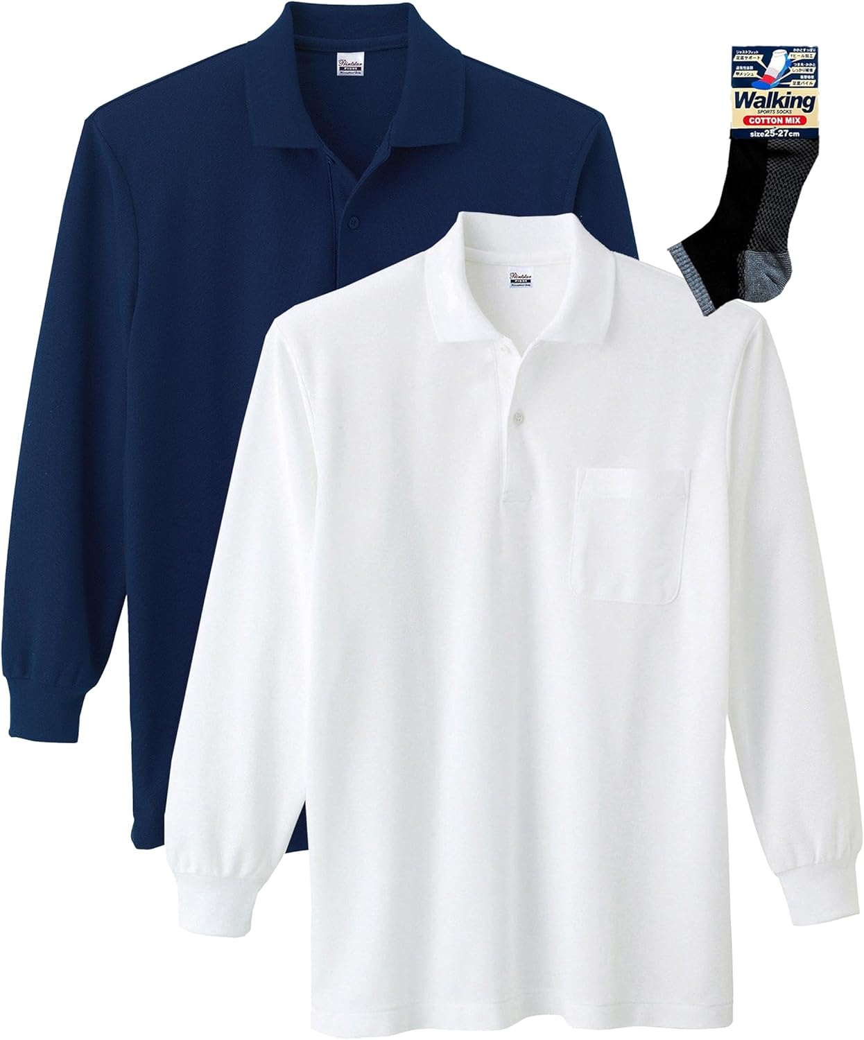 

Мужская рубашка-поло Printstar 00169-VLP, пике из тетронового хлопка (TC), с длинным рукавом, с карманом, 5,8 унций, белый/темно-синий