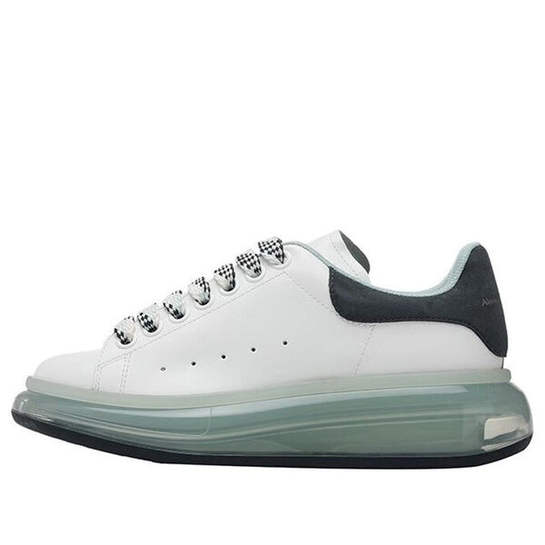 Кроссовки transparent sole oversized sneakers 'white green' Alexander Mcqueen, белый