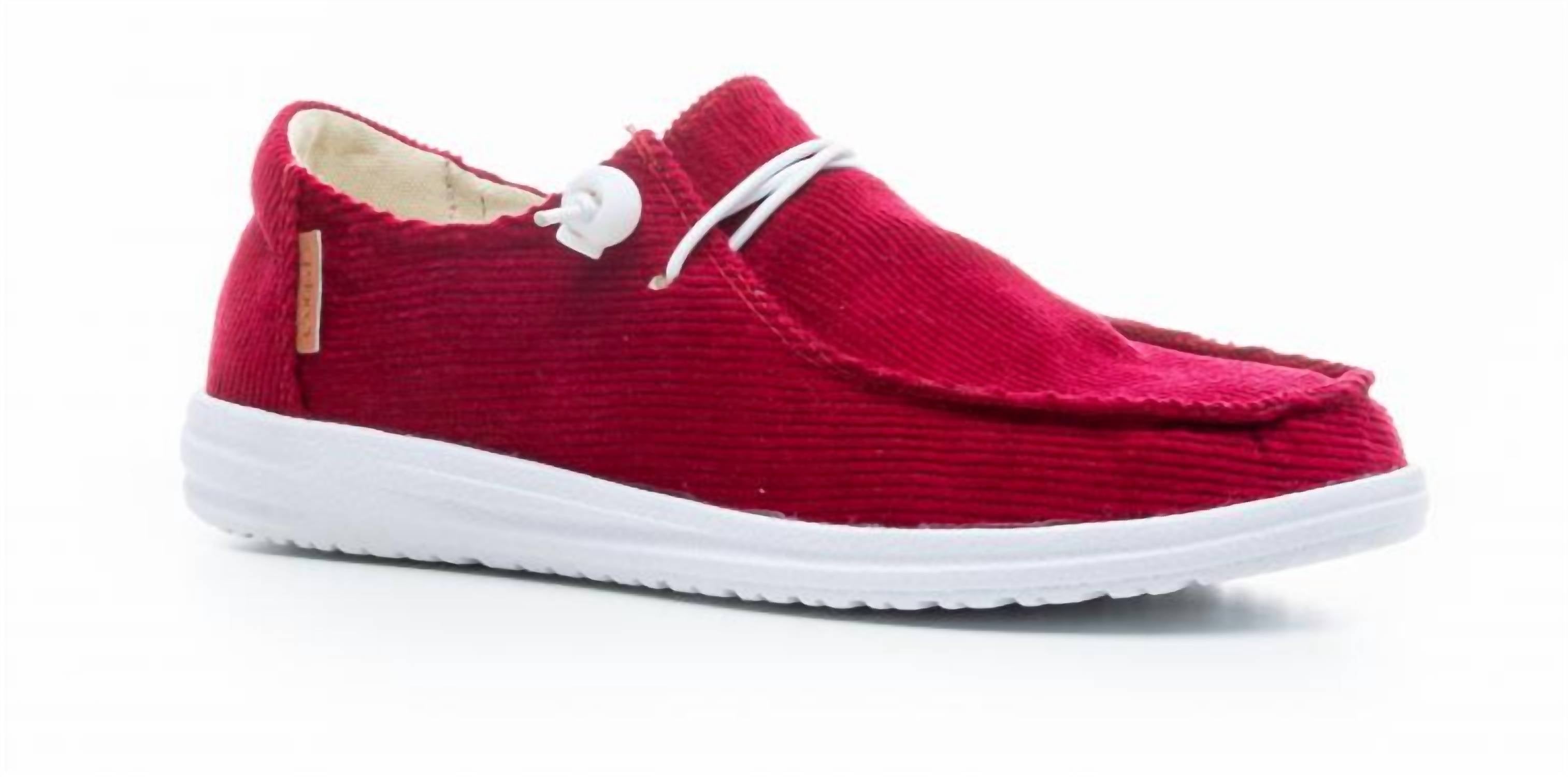Женские кордные туфли Kayak - средний размер, красные Corkys Footwear — фото 2