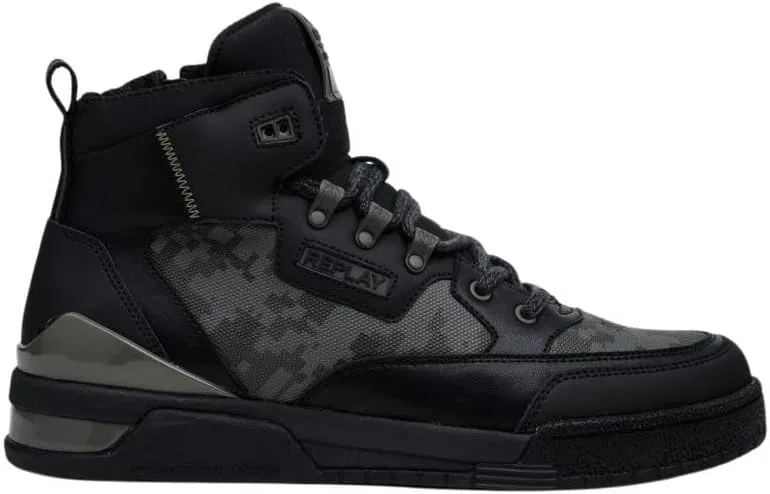 Кроссовки Replay Herren Astro Speed Camo Sneaker, 370 Black Grey — фото 4
