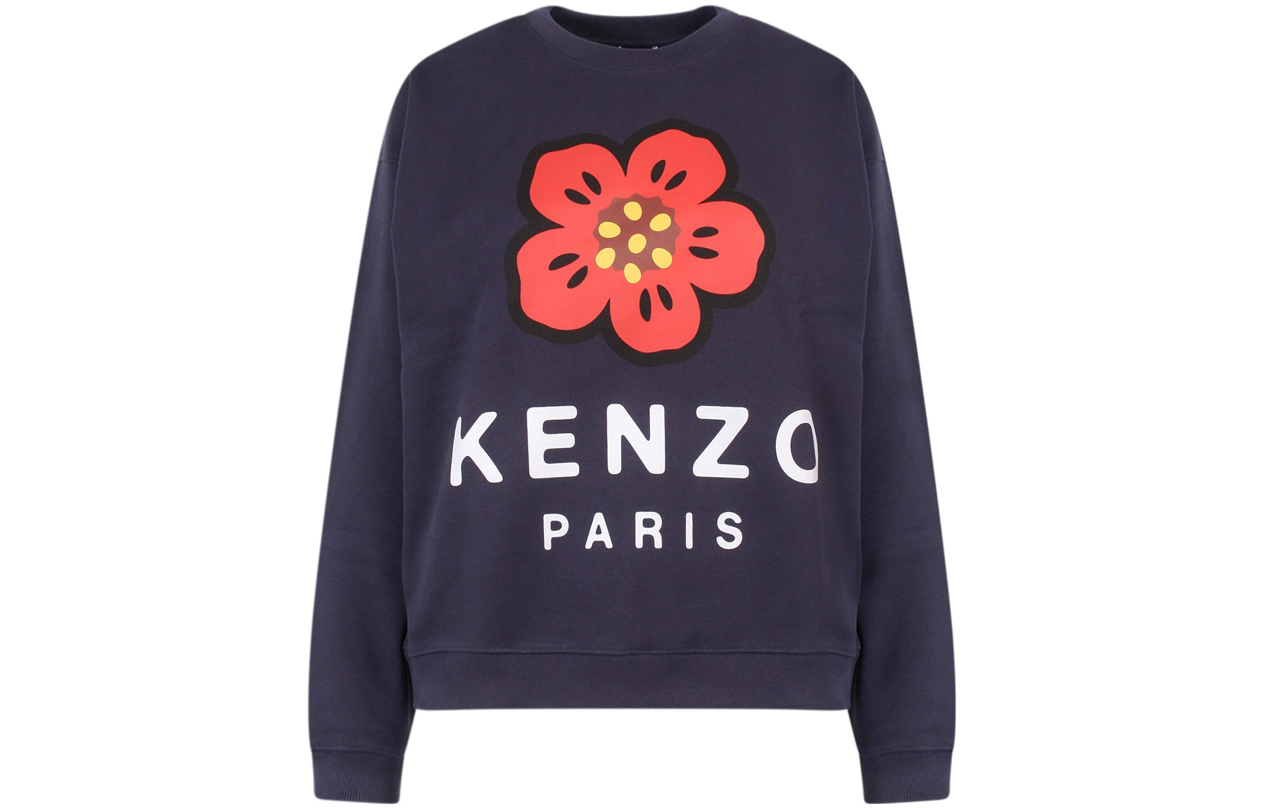 

Толстовка женская Kenzo Boke Flower Logo-print, синий