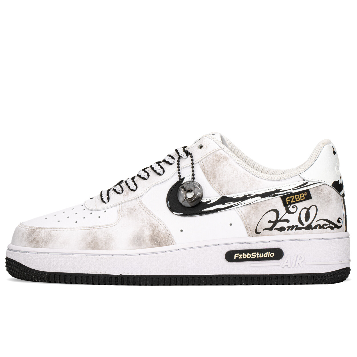 

Кроссовки Nike Air Force 1 Skateboarding Shoes Men Low-top Black/White/Brown, черный/белый/коричневый