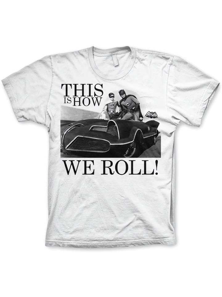

Футболка This Is How We Roll Big Tall T-Shirt белого цвета Batman, Белый, Футболка This Is How We Roll Big Tall T-Shirt белого цвета Batman