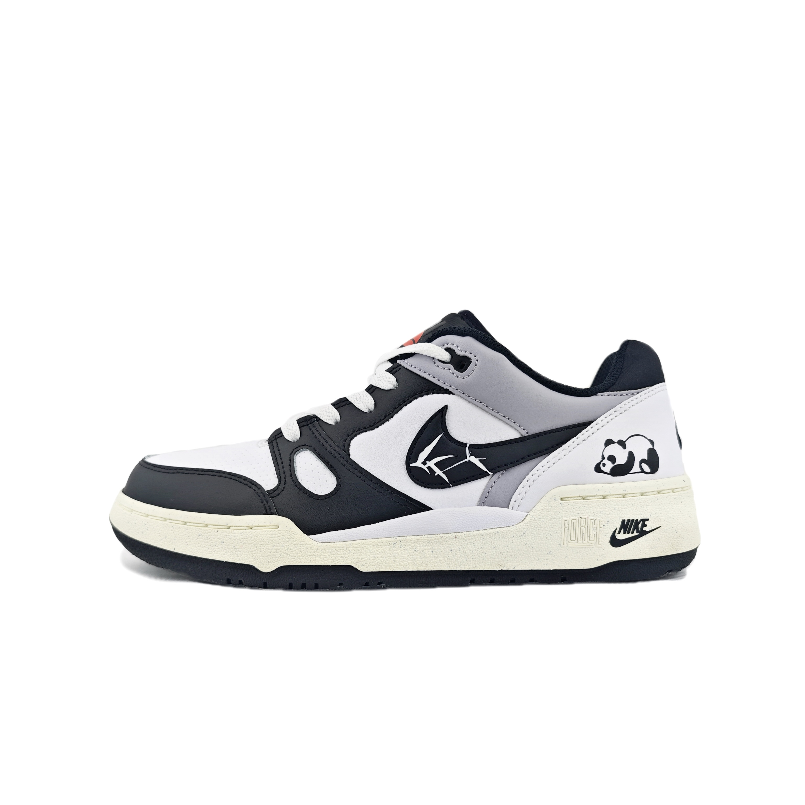 

Кроссовки Nike Full Force Skateboarding Shoes Men Low-top Black/White/Gray, черный/белый/серый