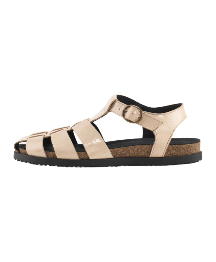 Кремовые кожаные сандалии Nature Footwear, бежевый