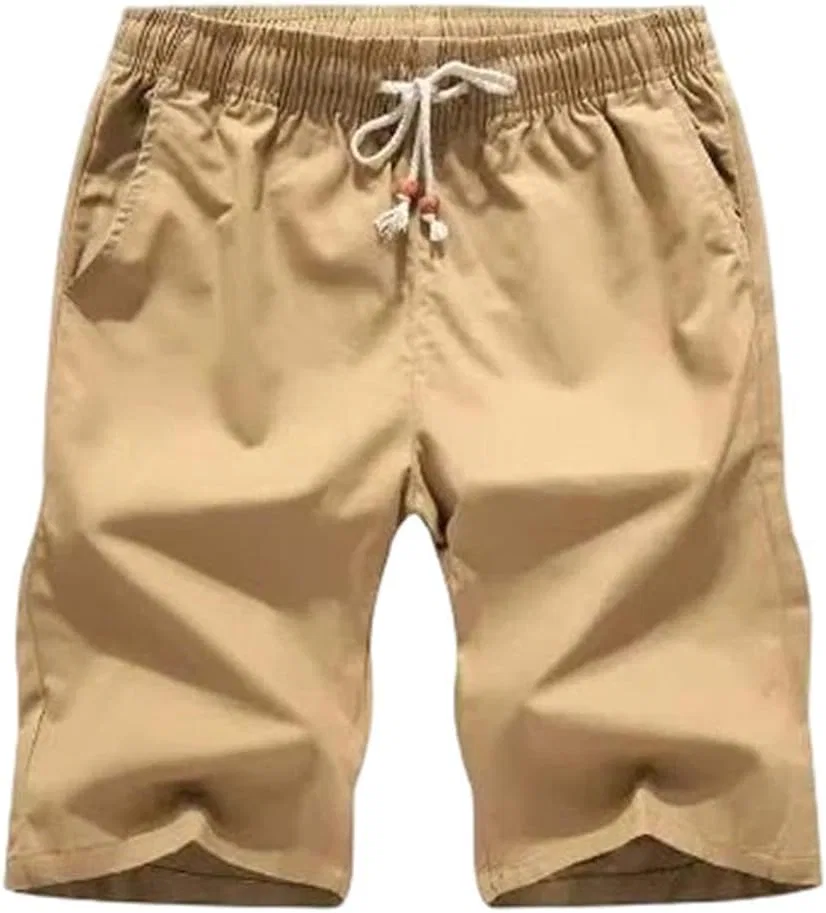 Шорты мужские Solid, Cotton Elastic, с завязкой, повседневные, 1025