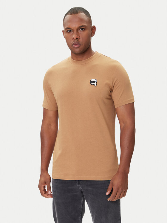 

Футболка regular fit 755710 554224 Karl Lagerfeld, бежевый