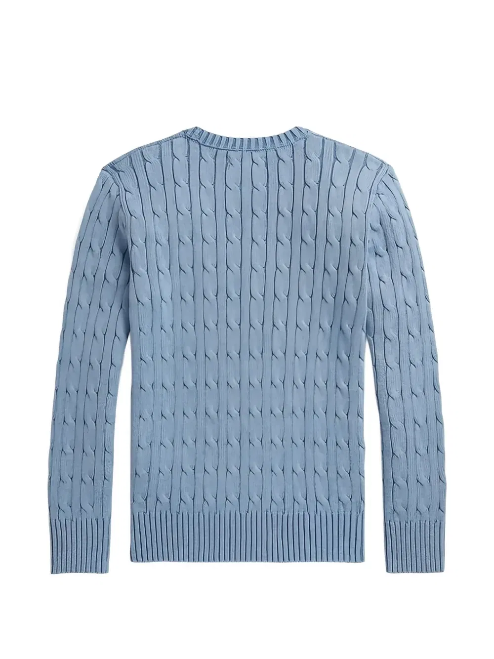 Свитер крупной вязки с круглым вырезом Polo Ralph Lauren Kids, синий — фото 2