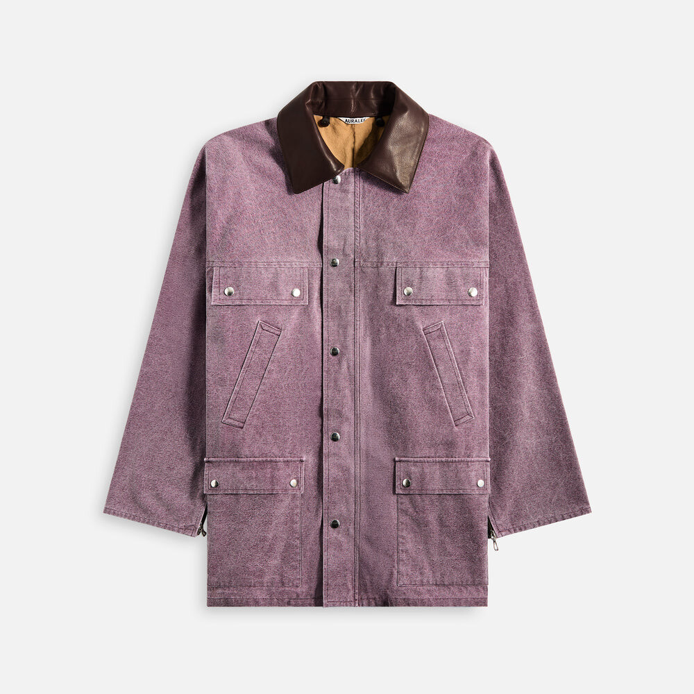 

Куртка Auralee Washed Organic Canvas Hunting Blouson, фиолетовый