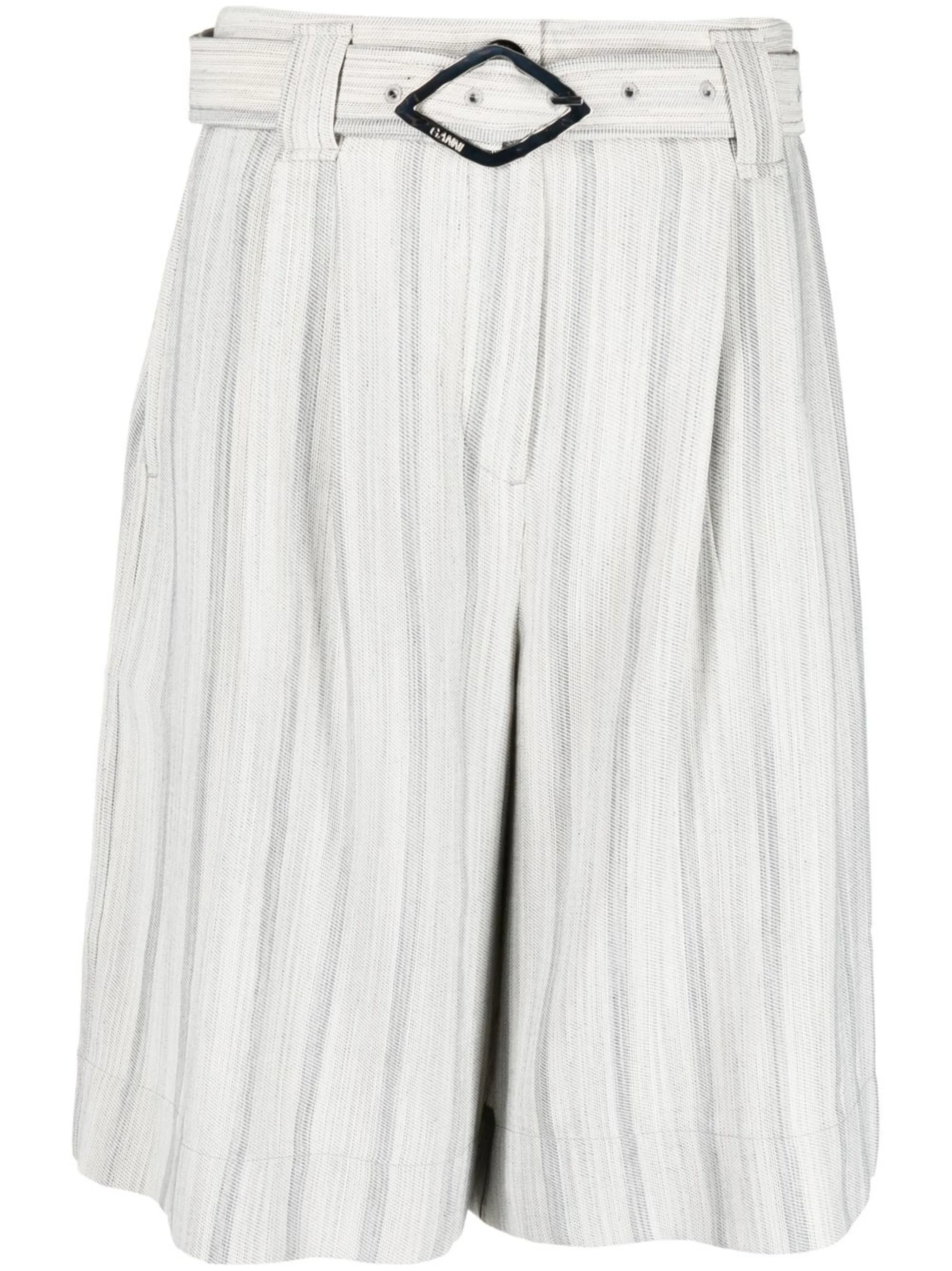 

Шорты с поясом Ganni, серый