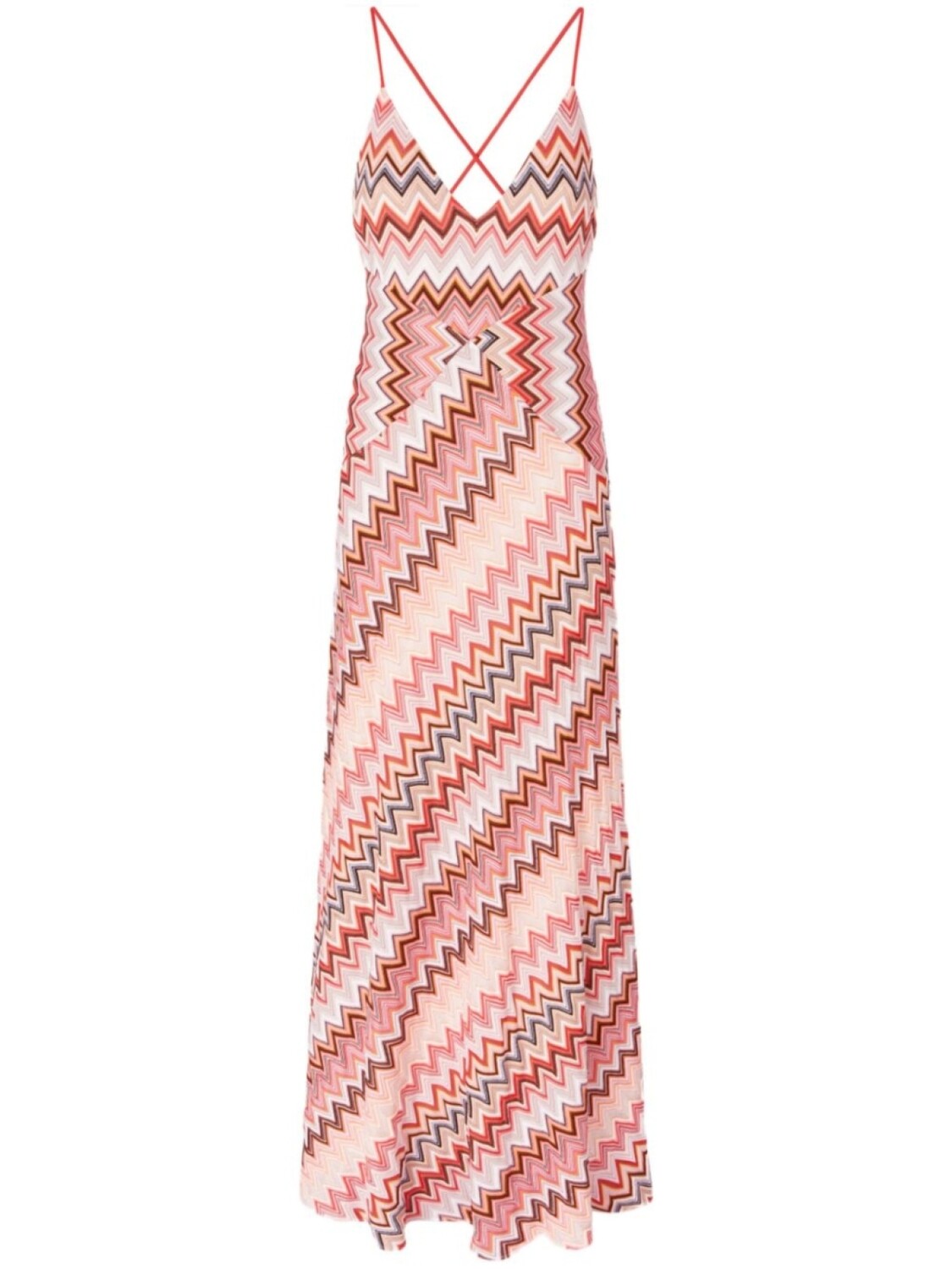 

Missoni платье макси с узором зигзаг, нейтральный
