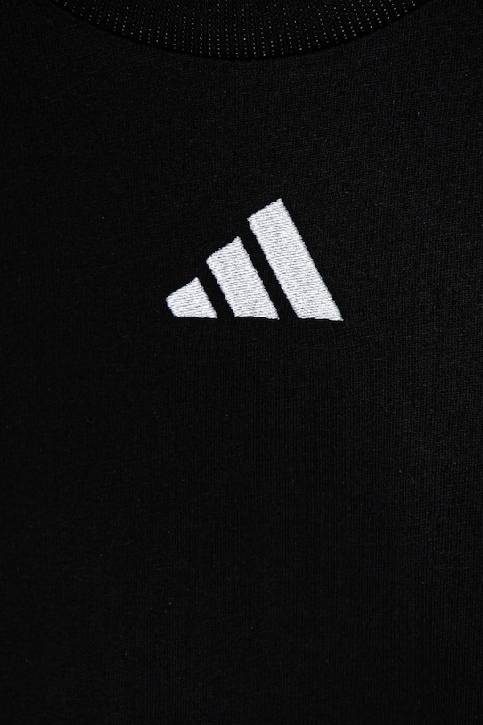 Детская хлопковая футболка Adidas, черный — фото 4