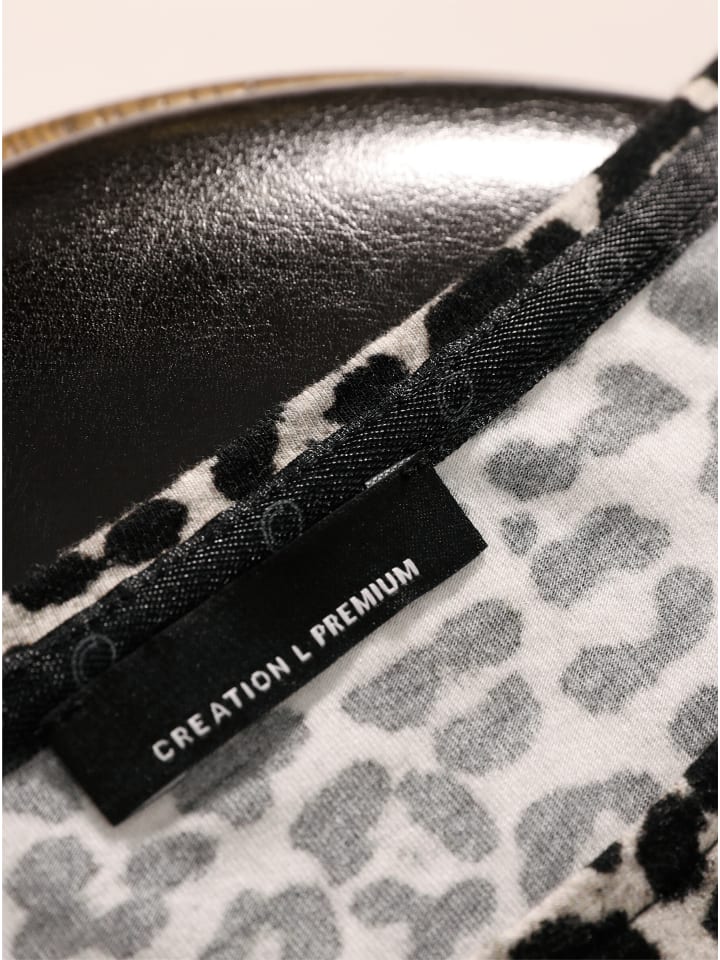 

Рубашка с рукавами 3/4 цвета слоновой кости и черным принтом creation L