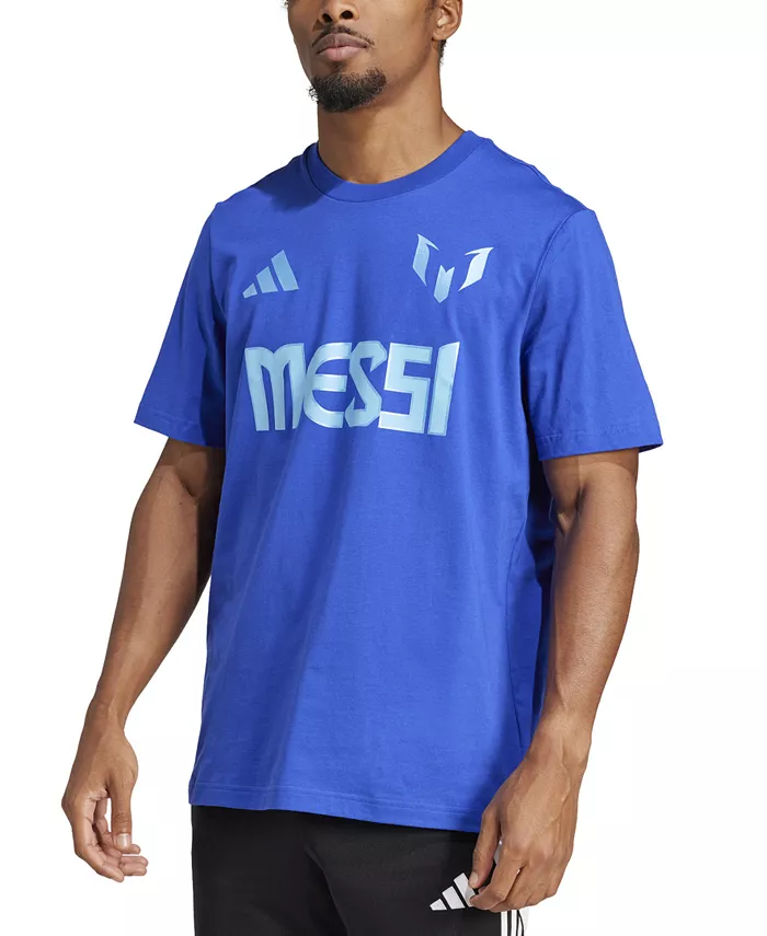

Мужская футболка с принтом Messi Standard-Fit adidas, синий