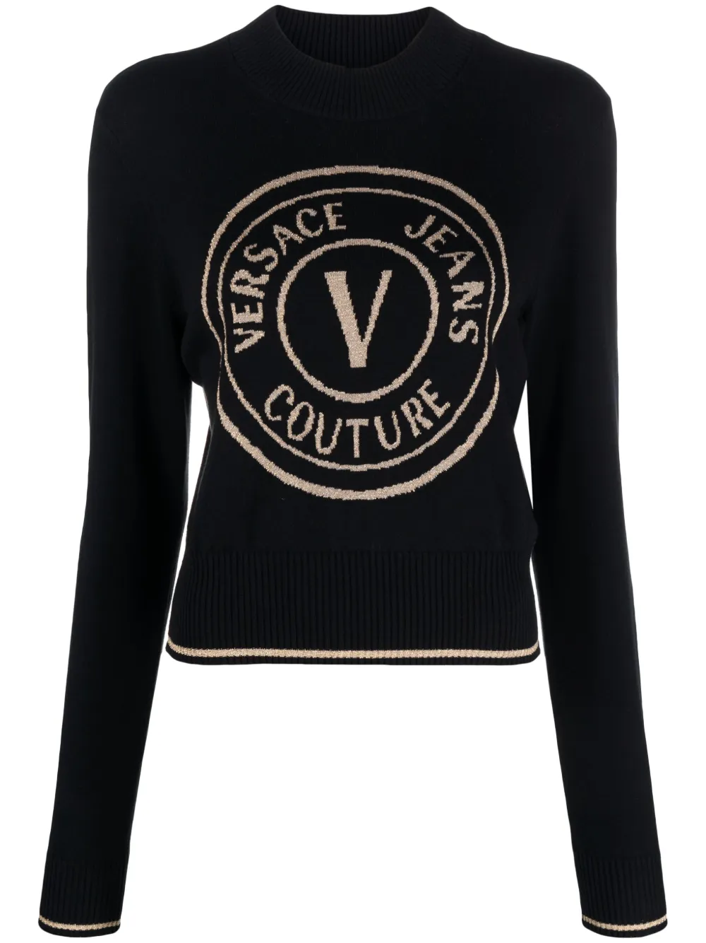 

Джемпер с логотипом Versace Jeans Couture, черный