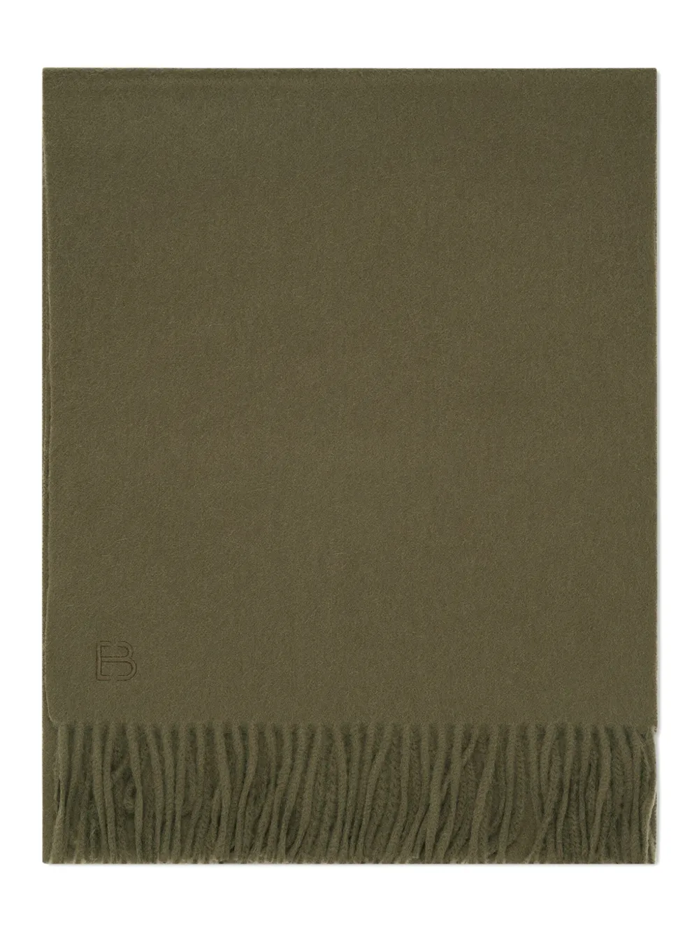 

Шарф с монограммой и бахромой Eric Bompard, зеленый