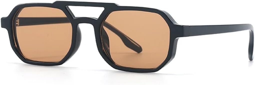 

Солнцезащитные очки с защитой UV400 | Двойные перемычки, панк-стиль, разноцветные линзы | Для женщин и мужчин, для занятий спортом на открытом воздухе и вождения DSVIGF, Black-brown