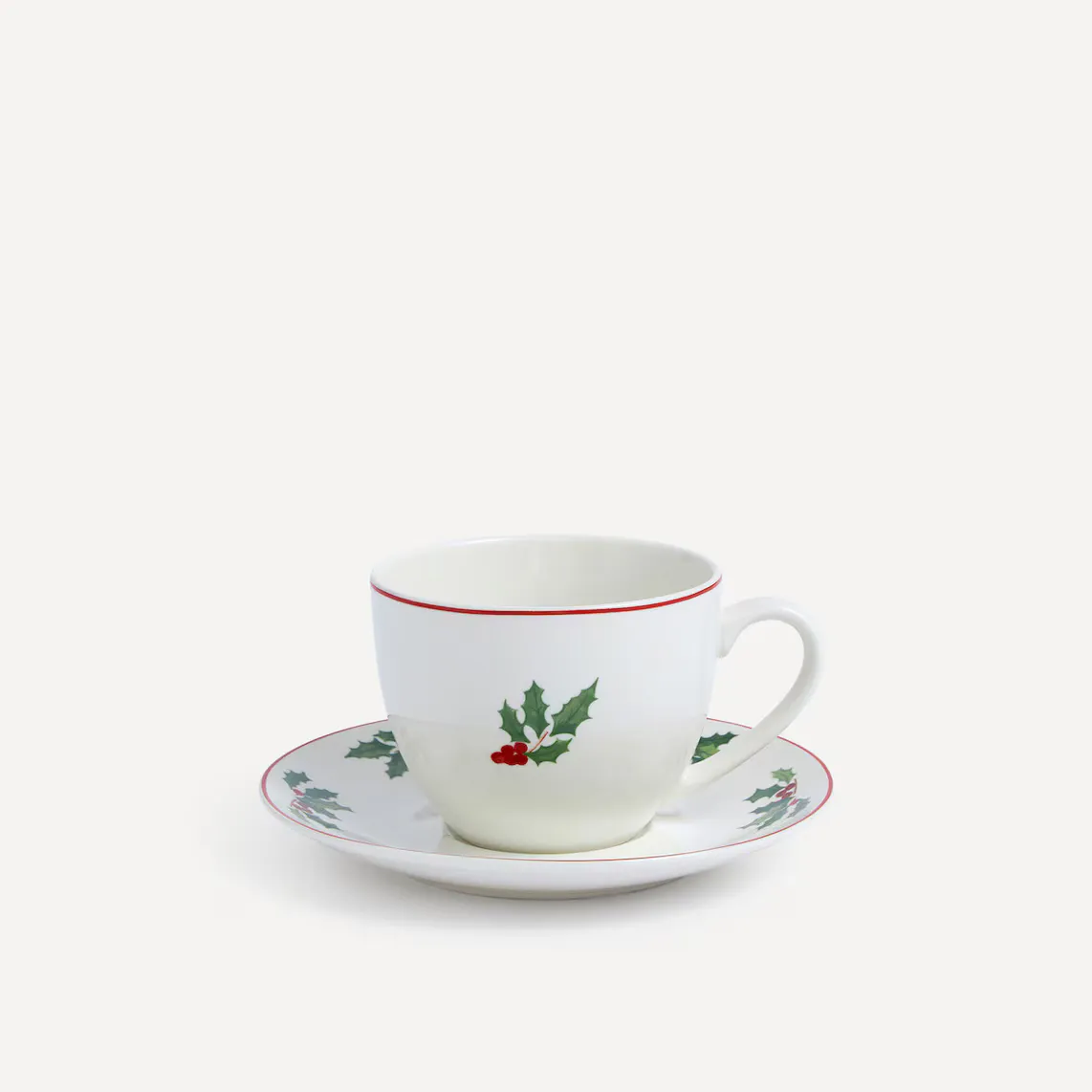 

Чайная чашка с блюдцем Christmas Crown Basics El Corte Inglés, белый