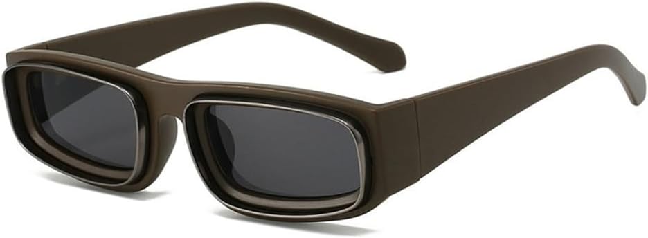 

Солнцезащитные очки прямоугольной формы для женщин и мужчин, цветная оправа из поликарбоната, винтажный повседневный стиль, однотонные, универсальные, защита от УФ-излучения UV400 VFDHN, C4