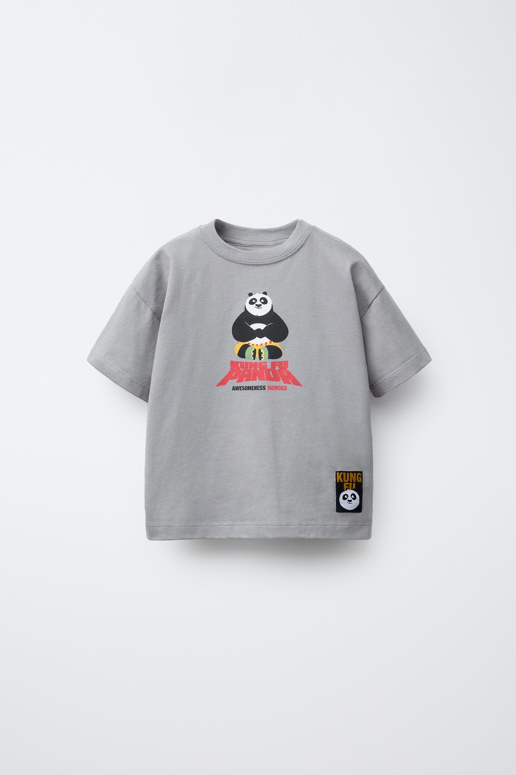 

Футболка kung fu panda dreamworks animation ZARA, цвет Mid-grey