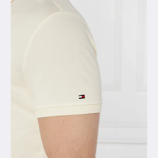 Рубашка поло стандартного кроя Tommy Hilfiger, экрю — фото 4