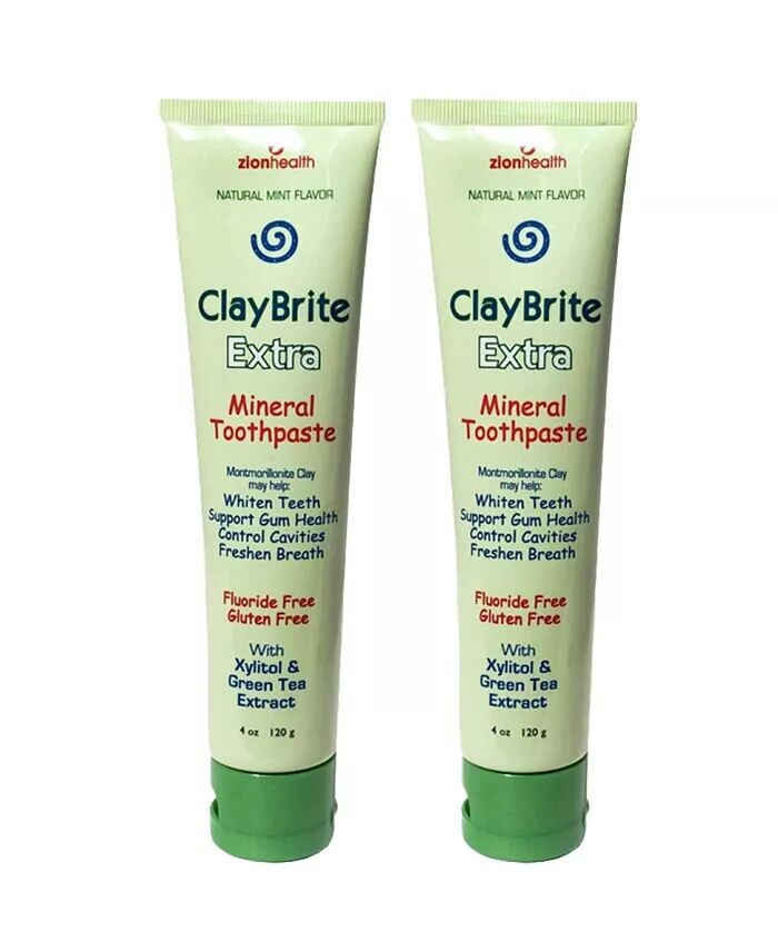 

Зубная паста Claybrite Extra, набор из 2 упаковок, 8 унций Zion Health