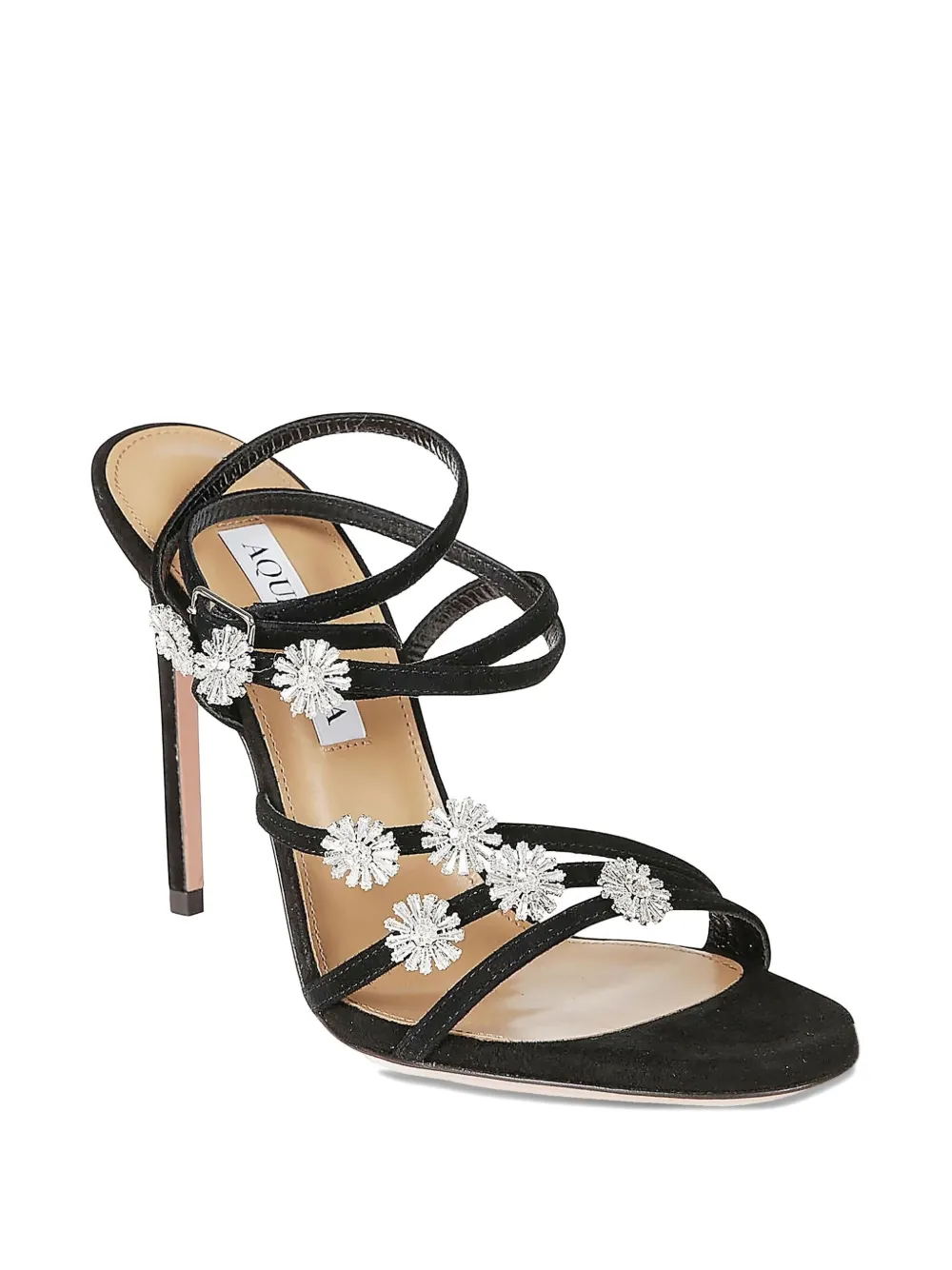 Туфли-лодочки Starry Night на каблуке 100 мм Aquazzura, черный — фото 2