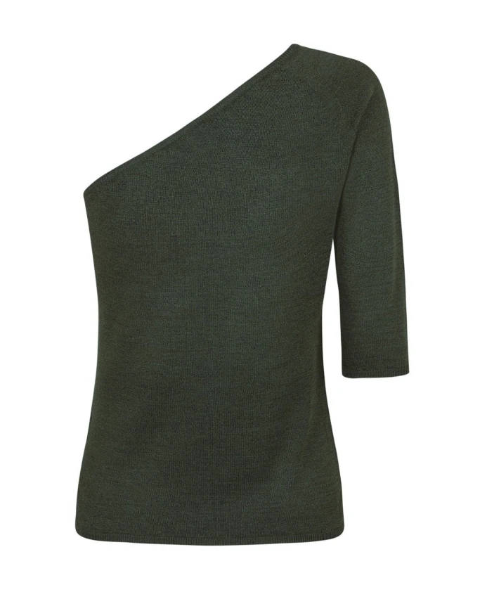 

Асимметричный топ из шелкового нефрита Cortana, зеленый