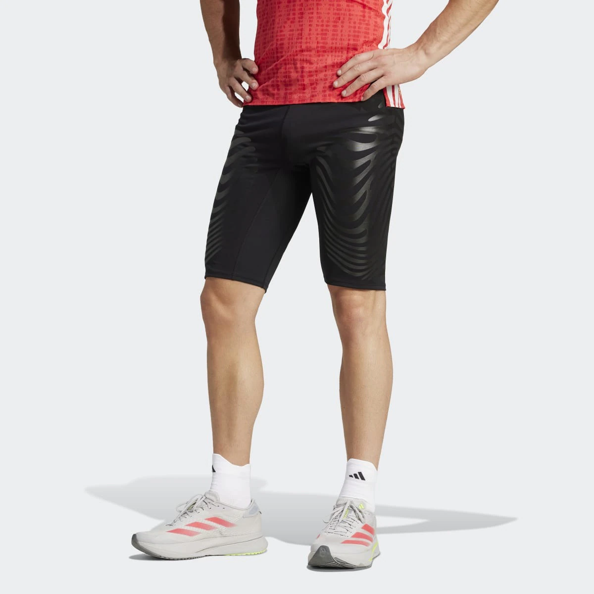 

Мужские короткие колготки adizero Control Running Adidas, чёрный
