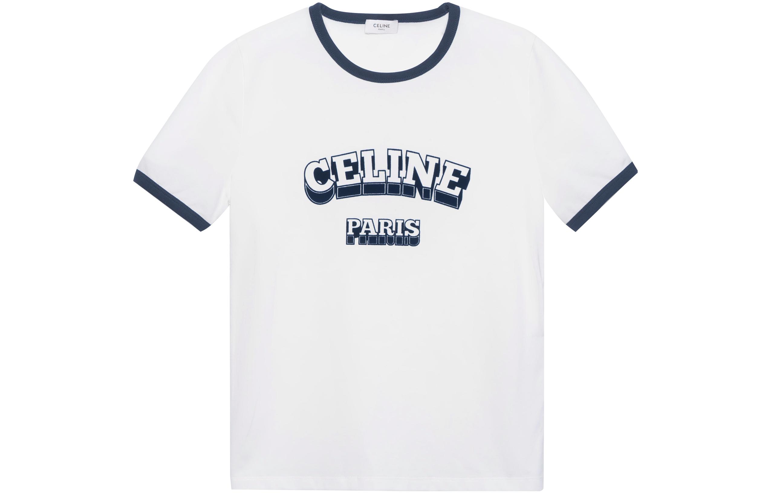 

Футболка «Париж 70-х» из хлопкового джерси CELINE, белый