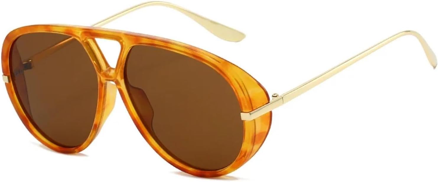 

Солнцезащитные очки с защитой UV400 | Металлические петли, цветные линзы | Для женщин и мужчин, для занятий спортом на открытом воздухе и вождения DSVIGF, Leopard Brown