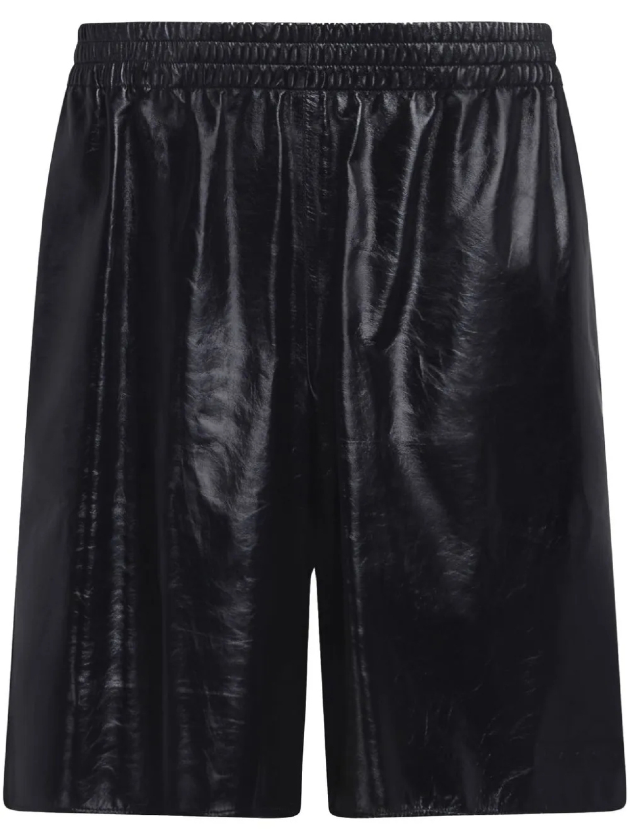 

Marni кожаные шорты с эластичным поясом, черный
