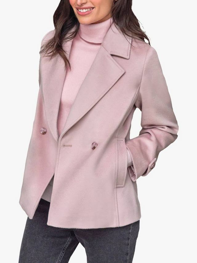 

Короткое шерстяное пальто Pure Collection, цвет Pale Pink