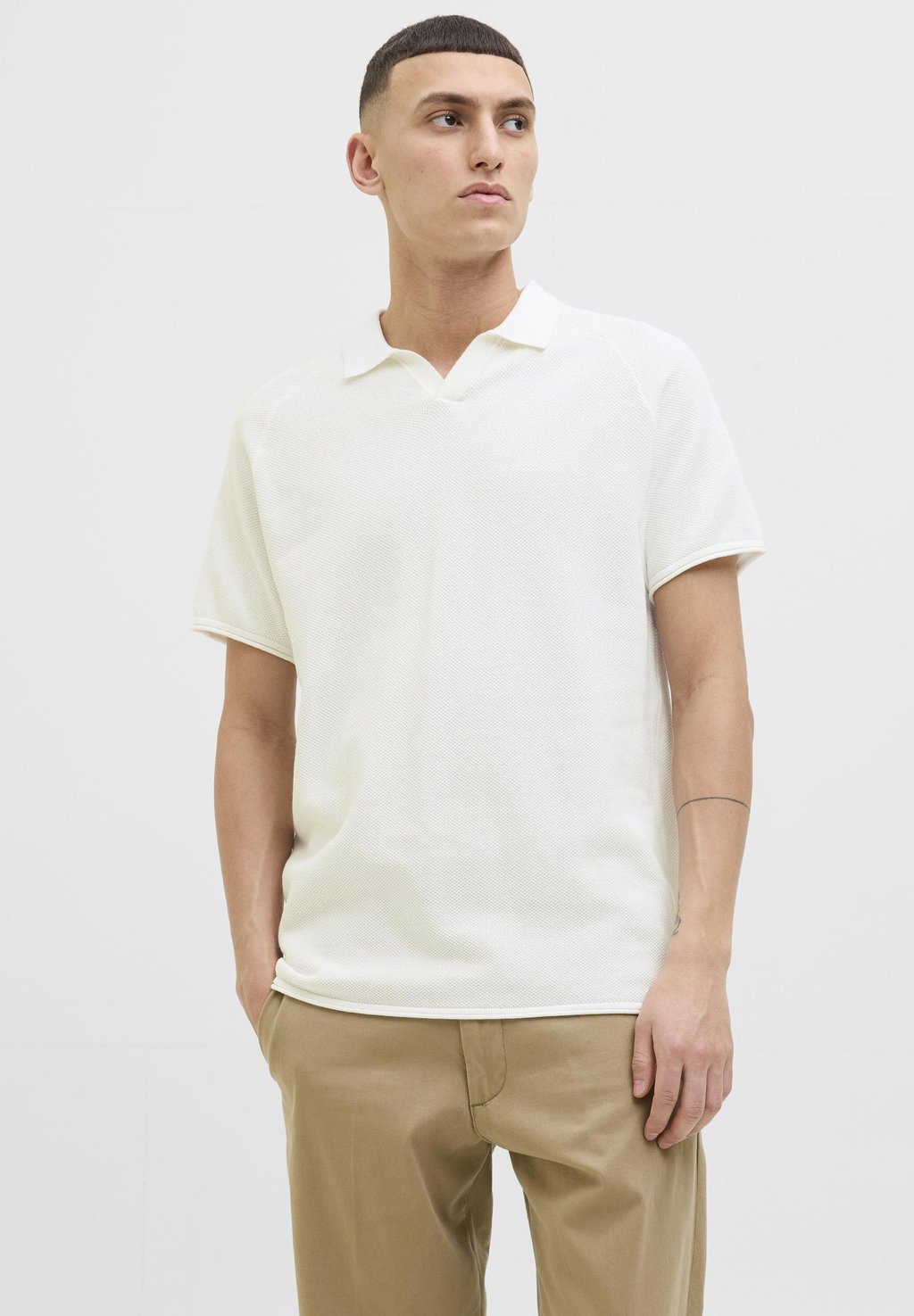 

Поло JJHILL SPLIT NECK Jack & Jones, слоновая кость