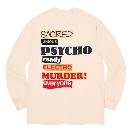 

Футболка ss20 week 1 sacred unique ls tee Supreme, бежевый