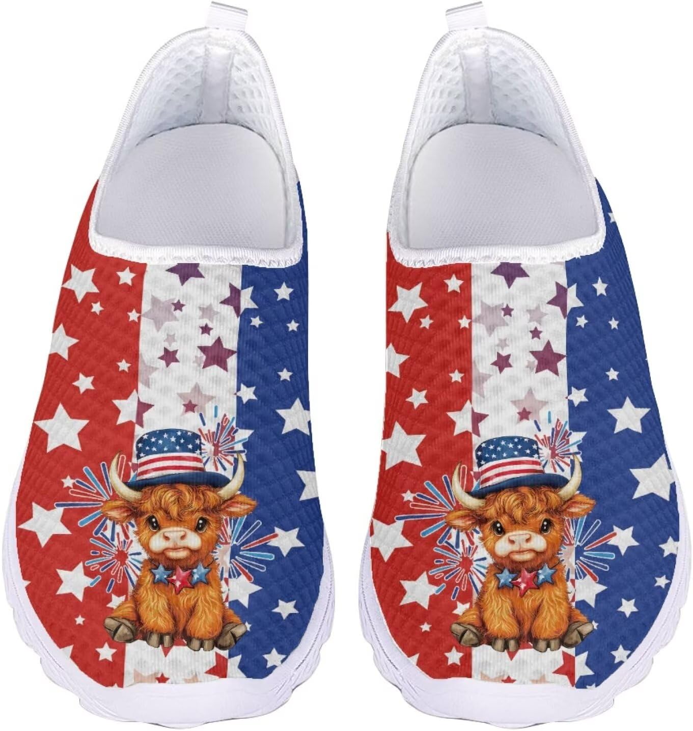 

Кроссовки Kuiaobaty Fashion легкие, дышащие, слипоны для ходьбы, спортивная повседневная обувь, лоферы для женщин и мужчин, American Flag - T