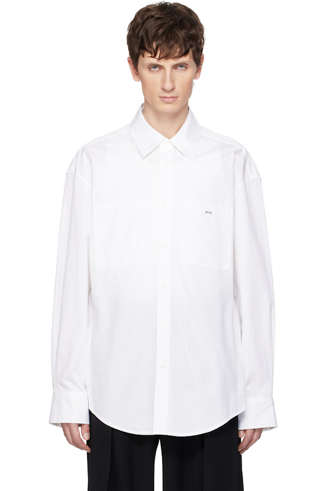 

Хлопковая футболка с логотипом на спине Wooyoungmi, белый