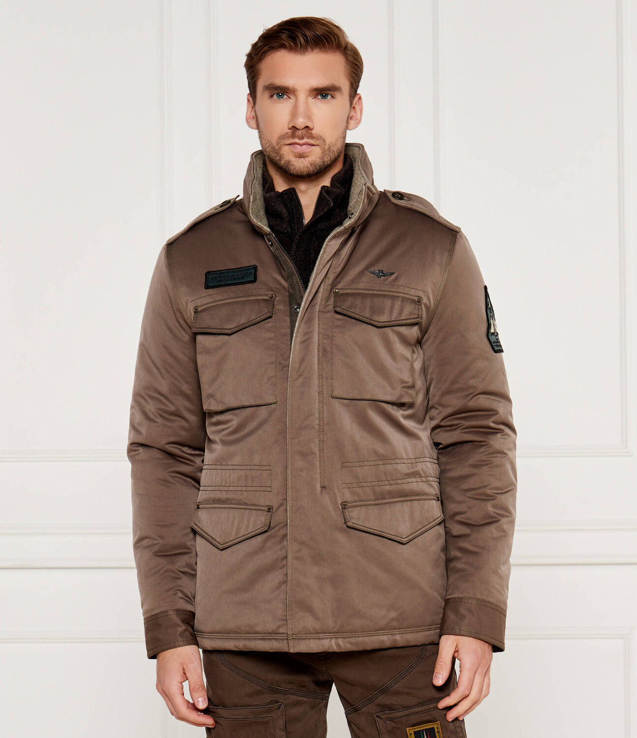 

Куртка Aeronautica Militare FIELD Regular Fit, коричневый