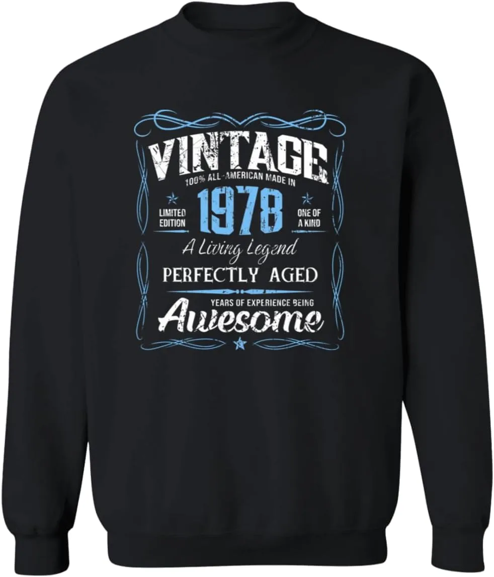 

Классический свитшот с принтом "С днем рождения 1978" ICONDENIM