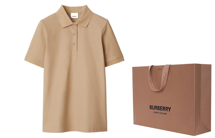 Футболка поло Burberry, женская, желто-коричневый — фото 3