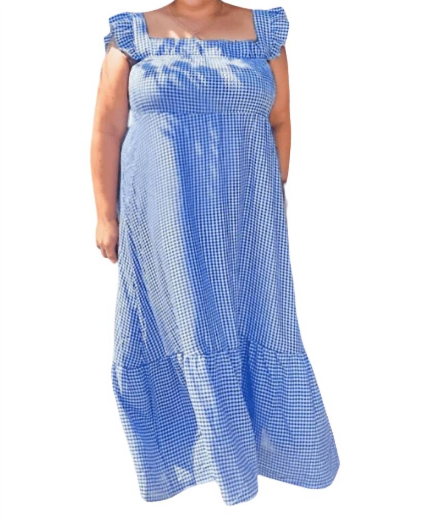 

Платье Jessie Gingham в сине-белом цвете BLAKELEY