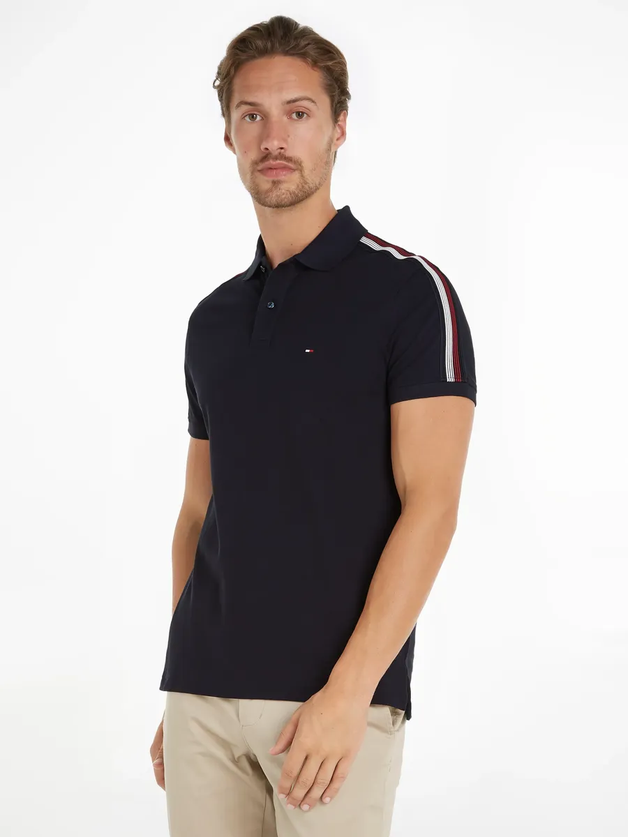 

Рубашка-поло Tommy Hilfiger "SHADOW GS REG POLO", полоски цвета Tommy на плече, цвет Desert Sky