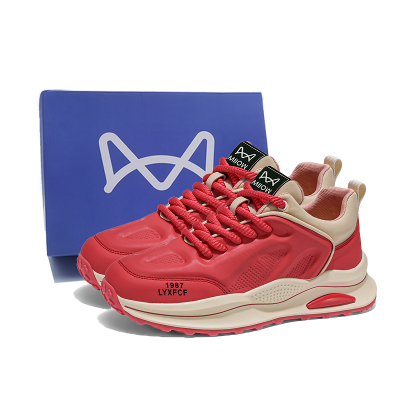 

MIIOW Кроссовки мужские Low Top Casual Shoes красные Box, цвет Red Box